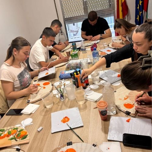 Terapia de arte y pintura.